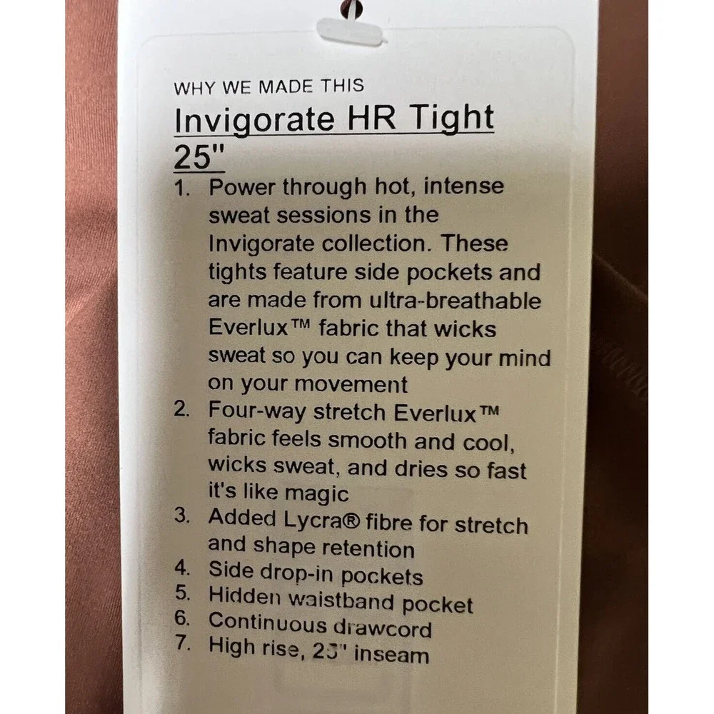 Lululemon Invigorate High-Rise Tight 25
